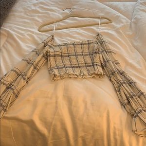 Zara off the shoulder shirt